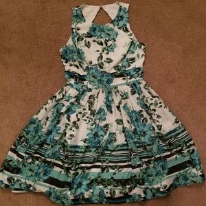 White and green summer dress